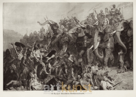 Битва Гамилькара с варварами (боевые слоны)