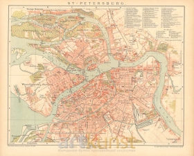 Карта Санкт-Петербурга 1897 г.