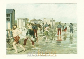 Купальная сцена мужского пляжа в Норденай