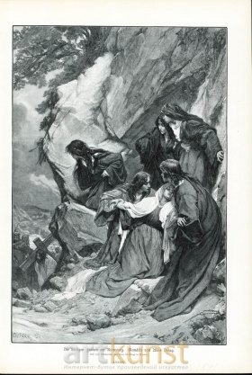 Плачущие женщины на пути несущего крест Христа
